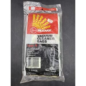New Sealed Vacuum Bag Hoover Type E Packs of 3 bags